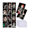 Motiskyy 24 Kit Skeleton Christmas Cards with Envelopes Kit Bulk