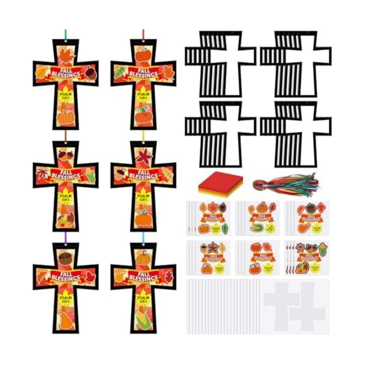 Chiisong 24 Sets Fall Blessings Crafts Fall Harvest Religious Crafts