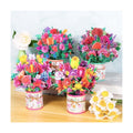 4 Pack Paper Flower Pop Up Cards, Flower Birthday Card Popup 3D Greeting Gift Cards for Mother's Day, Graduation, Anniversary, Get Well, Thank you Cards for All Occasions with Envelope and Note