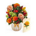 Freshcut Paper Mini Pumpkin Spice 6" Pop Up Bouquet Card