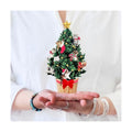 Freshcut Paper Pop Up Cards, Mini Meowy Christmas, 6 Inch Mini Sized Forever Flower Bouquet 3D Popup Greeting Cards, Christmas Card, Holiday Card, Blank Notecard & Envelope