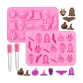 2pcs Halloween Silicone Mould 3D Chocolates Candy Gummy Molds