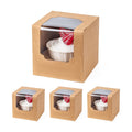 BOOMIBOO 50 Pack Individual Cupcake Containers, Cupcake Boxes with Window