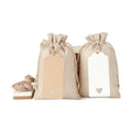 Tapleap 30Pcs Small Burlap Gift Bags, 4x6”- With Tags & Strings