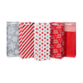 American Greetings Multi Design Wine Gift Bags, Red, White and Silver (5 Bags)
