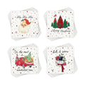 NatNarr 200 Pcs Christmas Cocktail Napkins, 5x5" Christmas Paper Napkins Xmas Tree Santa Snowman Decoupage Napkins Disposable Holiday Napkins for Winter New Year Party