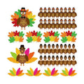 BBTO 36 Sets Thanksgiving Turkey Craft Kit Fall Craft, Novel Style