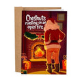 Sleazy Greetings Funny Christmas Card for Men or Women - Hilarious Holiday Card for Best Friend - Inappropriate Christmas Card for Him or Her - Rude Christmas Card for Adults - Chestnuts Roasting