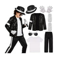 Kids Dance Star Costume for Boys 80s 90s Pop Stage Outfits for Halloween