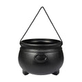 GIFTEXPRESS 12" Black Cauldron - Large Plastic St. Patrick's Day Pot of Gold Coin Party Bucket Decor - Halloween Witch Kettle For Candy, Treats & Punch Bowl