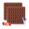 Skull Silicone Molds, Halloween Gummy Chocolate Molds 2 Pcs Mini Skull Mold