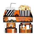 Dunzoom 20 Pcs Halloween Movie Night Paper Snack Trays Popcorn Boxes Orange