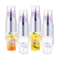 100 Pcs Butterfly Plastic Cups 16 oz Disposable Clear Plastic Cups