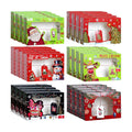 24set Christmas Cookie Boxes 8.7"x 6"x 2.7" Bakery Treat Box With Window