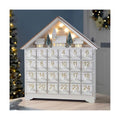 LYFJMUS Wooden Christmas Advent Calendar 2025 with 24 Storage Drawers Reusable Advent Calendar with LED Lights Countdown to Christmas Decoration for Kids
