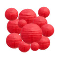 20Pcs Red Paper Lanterns for Parties, 4” 6” 8” 10” 12” Chinese Asian Hanging Round Paper Lanterns for Birthday Wedding Halloween Christmas Home Decor Party Decor