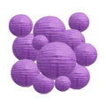 20Pcs Purple Paper Lanterns for Parties, 4” 6” 8” 10” 12” Chinese Asian Hanging Round Paper Lanterns for Birthday Wedding Halloween Christmas Home Decor Party Decor