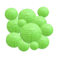 20Pcs Green Paper Lanterns for Parties, 4” 6” 8” 10” 12” Chinese Asian Hanging Round Paper Lanterns for Birthday Wedding Halloween Christmas Home Decor Party Decor