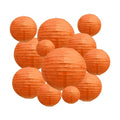 20Pcs Orange Paper Lanterns for Parties, 4” 6” 8” 10” 12” Chinese Asian Hanging Round Paper Lanterns for Birthday Wedding Halloween Christmas Home Decor Party Decor