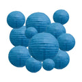 20Pcs Royal Blue Paper Lanterns for Parties, 4” 6” 8” 10” 12” Chinese Asian Hanging Round Paper Lanterns for Birthday Wedding Halloween Christmas Home Decor Party Decor