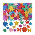 JULBEAR 300Pcs Spring Flower Butterfly Foam Stickers for DIY Crafts