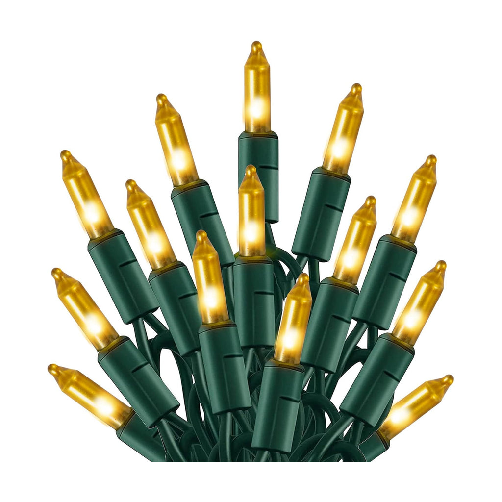 TW SHINE Christmas Lights, 20FT 100 Count Incandescent Mini Christmas Tree Light, Waterproof Xmas String Lights for Outdoor Indoor Home Party Yard Decorations, Gold