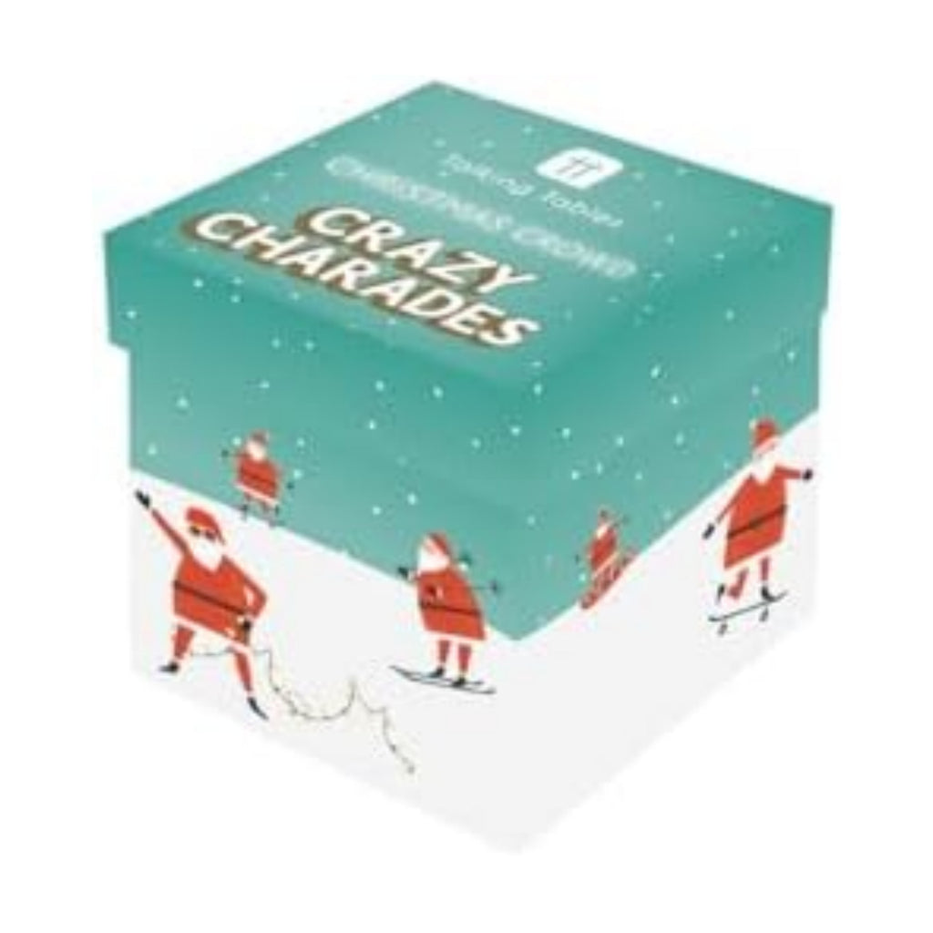 Talking Tables Crazy Charades Game, 60 Cards, Dinner Party, Fun Travel Pocket Games for Kids, Adults, Card Games, Xmas Stocking Stuffer Christmas, Ages 8+