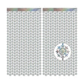 Silver Snowflake Fringe Curtain -3.2ft x 6.5ft - 2 Pack