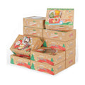 YEKTFS Festive Christmas Treat Boxes - 24 Pack, 8.25x6x2.75in, Brown, Rectangular, Flip Top Lids, Durable & Reusable, Perfect for Baked Goods & Gifts