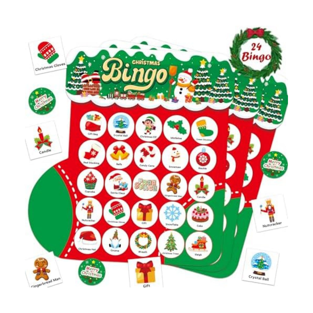Socks Christmas Bingo Games for Kids, Christmas Crafts