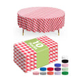 Pureegg Plastic Table Cloth Disposable 84 Inch Round 10 Pack, Red Plaid