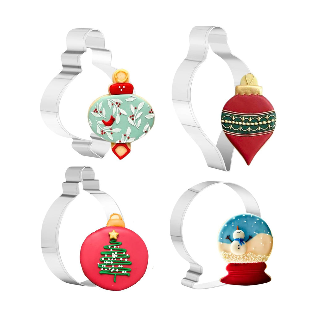 Large Size Christmas Ornaments Cookie Cutters 4PCS Stainless Steel