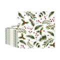 50 PCS Christmas Luncheon Napkins Xmas Berries and Pine Disposable Napkins 3-Ply Holly Berry Greenery Paper Napkins for Christmas Home Kitchen Holiday party Supplies