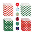 Christmas Treat Bags Red Green Candy Cookie Buffet Paper Bags