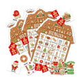 39Pcs Christmas Gingerbread Themed Bingo Game for Kids Adults 24 Players Christmas Baking Game Cards with Reward Stickers for Family Friends Students Large Group Activities Winter Holiday Party Favors