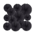 20 Pcs Black Hanging Paper Fan, Hanging Honeycomb Round Paper Fans for Weddings, Birthdays, Easter, Baby Showers, Classroom, Events Ceiling Party Supplies Decorations