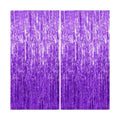 2 Pack Foil Curtain Backdrop Purple Metallic Tinsel Foil Fringe Curtains Photo Booth Props for Birthday Wedding Engagement Baby Shower Bachelorette Christmas Holiday Celebration Party Decorations