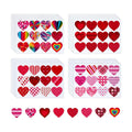 Valentines Stickers, Heart Stickers, 384 PCS Valentine Day Heart Stickers for Kids, 1.5 Inch Self-Adhesive Love Decorative Sticker Labels for Valentine's Day Wedding School Craft Activity Party Favors