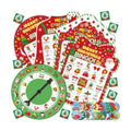 Christmas Bingo Game Cards for Adults 24 Players Christmas Party Bingo Games Winter Holiday Bingo Cards with Turntable Reward Stickers for Party Activities Home Family Party Game