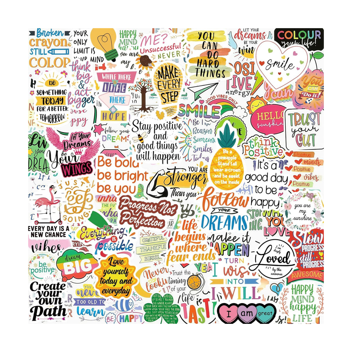 300PCS Motivational Inspirational Quote Stickers for Adults Teens Students