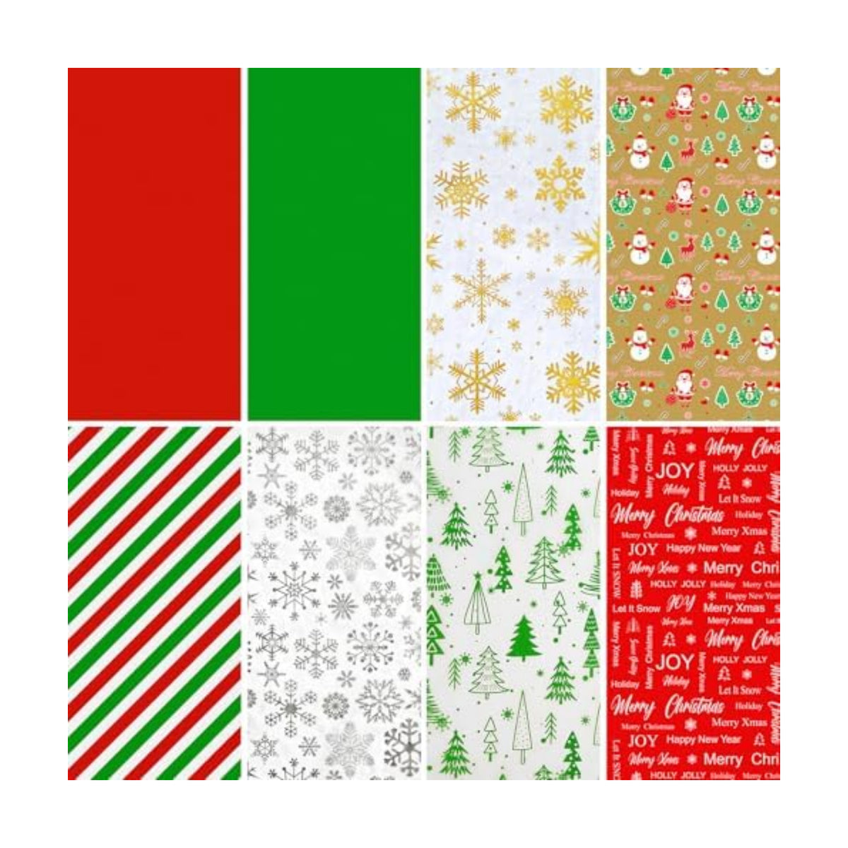 AORZIT Christmas Tissue Paper 80 Sheets - Snowflake Snowman Pattern 14x20 Inch, Gift Bags & Boxes Wrapping Packaging, DIY Arts Crafts