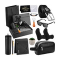 Skylety 13 Pcs Birthdays Gifts Baskets for Men Father Gift for Men Birthdays Gift Box 16 oz Tumblers Wallet Toiletry Bag Sock Bottle Opener Belt Bracelet Glasses Pen for Father's Day Dad Husband