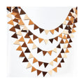 Brown Party Decorations Ombre Brown Felt Hanging Triangle Mini Bunting Pennant Banner Flag for Birthday Wedding Shower Neutral Boho Woodland Safari Western Party Decor Supplies