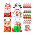 CcXxMming 30 PCS Christmas Party Favor Bags for Kids,Christmas Gift Bags with Handles, Paper Candy Boxes with Window,Xmas Goodie Boxes with Stickers for Children Winter Birthday（Medium）