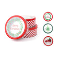 DAHO Christmas Holiday Cookie Tin Containers with Window, 3pc Nested Set, Holiday Cookie Tins with Lid for Gift Giving, Cookie, Treats, Cookies Party Favor and Gifts (Merry Christmas, Round Shape)