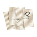 Khen 100-Count Luxury Disposable Napkins, European Stripes Design – 2-Ply Tableware, Linen-Feel Paper Guest Towels Elegant Soft & Absorbent Hand Towel, Party Napkin Placemats, 15.75"x13" - Silver Grey