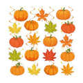 40Pcs Fall Pumpkin Maple Leaf Hanging Swirl Decorations, Autumn Thanksgiving Party Ceiling Hanging Swirls Fall Hanging Swirls Streamers for Autumn Thanksgiving Harvest Party Decor Supplies