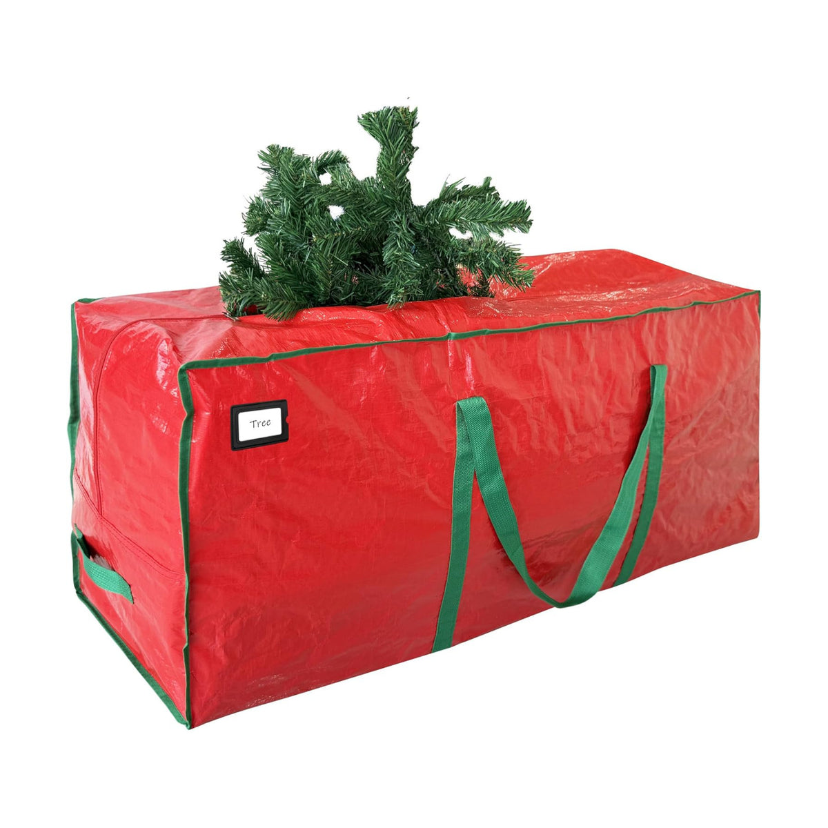 Cosy Family 9 ft Christmas Tree Storage Bag - Durable Heavy Duty Extra Large Artificial Xmas Holiday Tree Bag with Reinforced Handles and Dual Zippers Wide Opening - Red