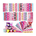 SUNPROUND 100Pcs Valentine's Day Slap Bracelets, Valentine Party Favors Snap Wristbands for Kids Exchange Gifts, Goodies Stocking Stuffers, Classroom Prizes