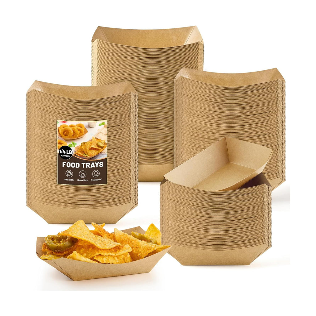 ZORRITA 200 Pack 1/4 Lb Mini Paper Food Trays